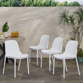 Outdoor Modern Stacking Dining Chair (Set of 4) - NH542213 outdoor lounge chair, patio sofa