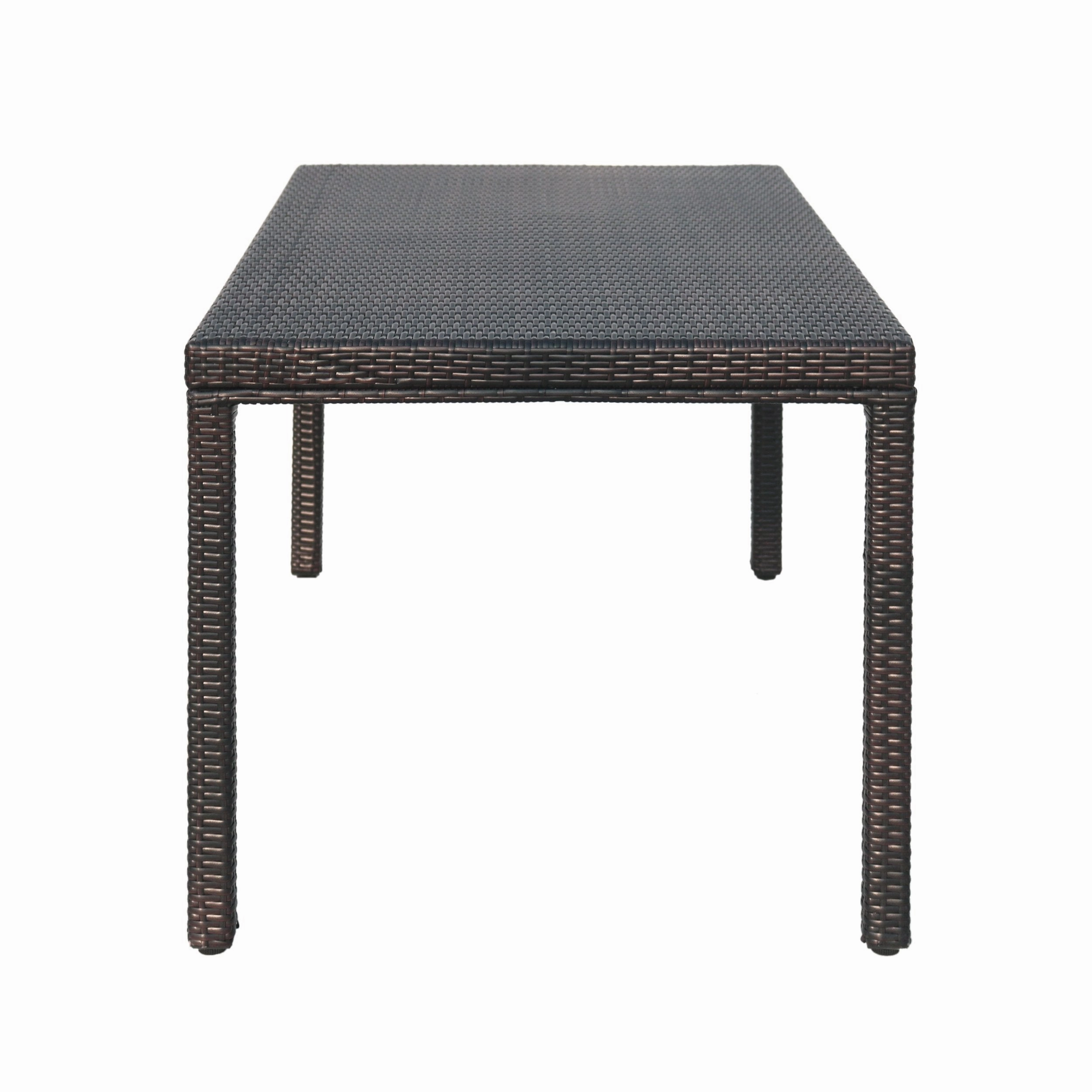 Outdoor Multibrown Wicker Rectangular Dining Table - NH872003