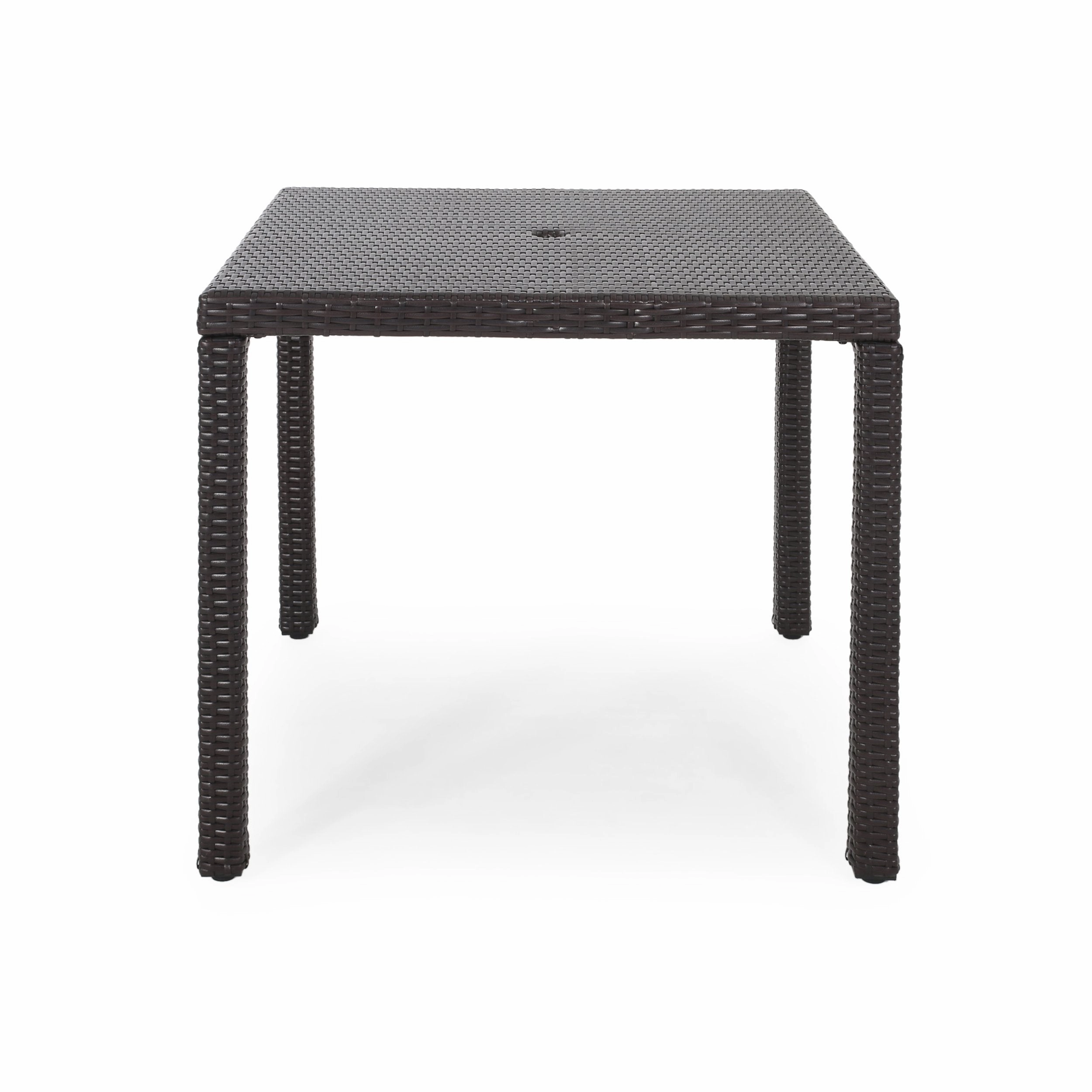 Outdoor Multibrown Wicker Square Dining Table - NH772003