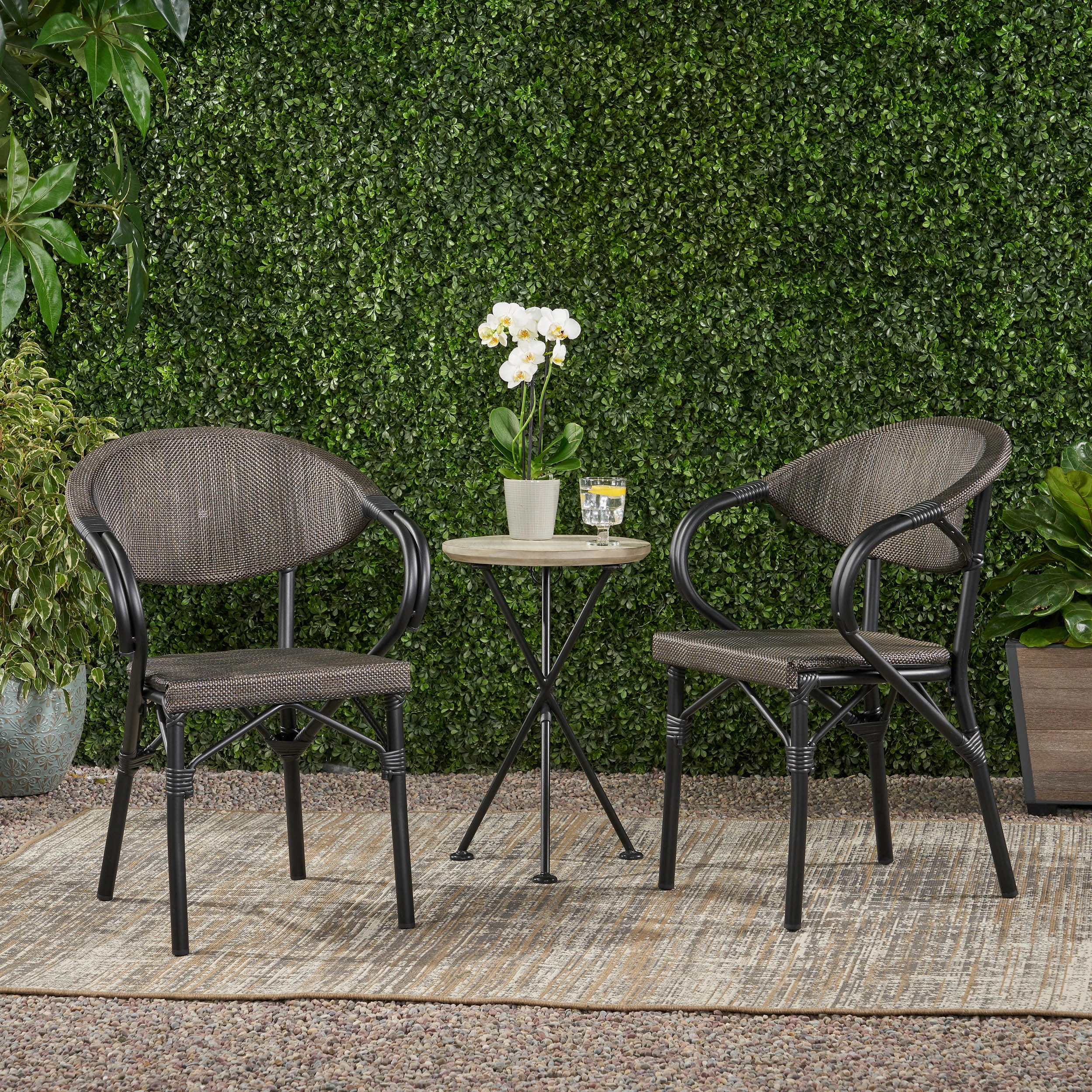 Outdoor Parisian Cafe Chair (Set of 2) - NH243213 outdoor furniture, garden bench