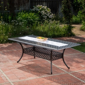 Outdoor Patina Copper Finish Expandable Dining Table - NH476003 outdoor lounge chair, patio sofa