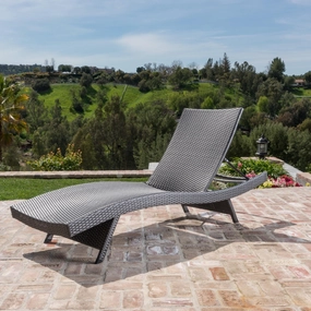 Outdoor Patio Wicker Lounge with Cover - NH948003 patio umbrella, gazebo