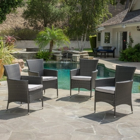 Outdoor PE Wicker Dining Chairs w/ Cushions - NH511692 outdoor lounge chair, patio sofa