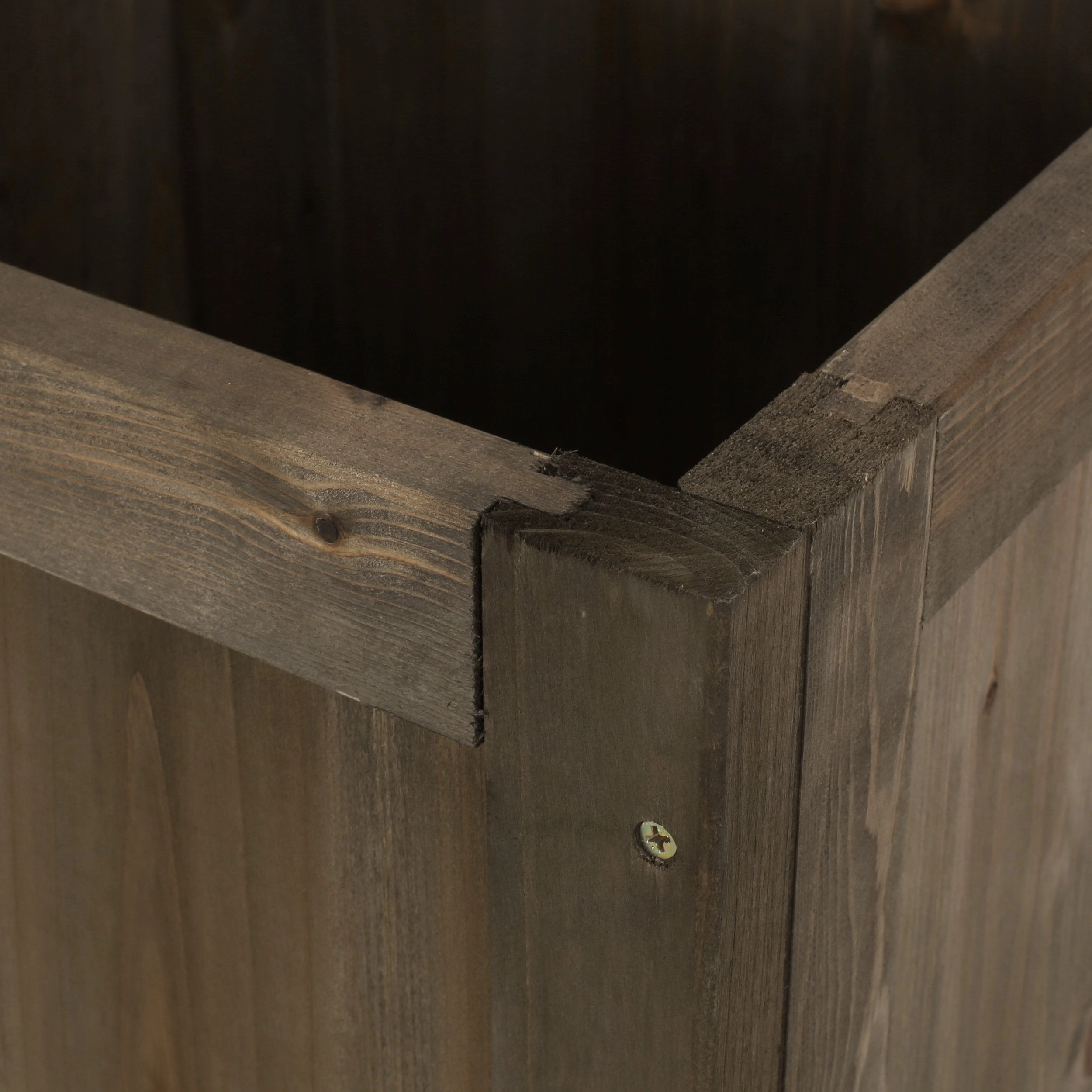 Outdoor Pine Wood Planter Bench - NH745513