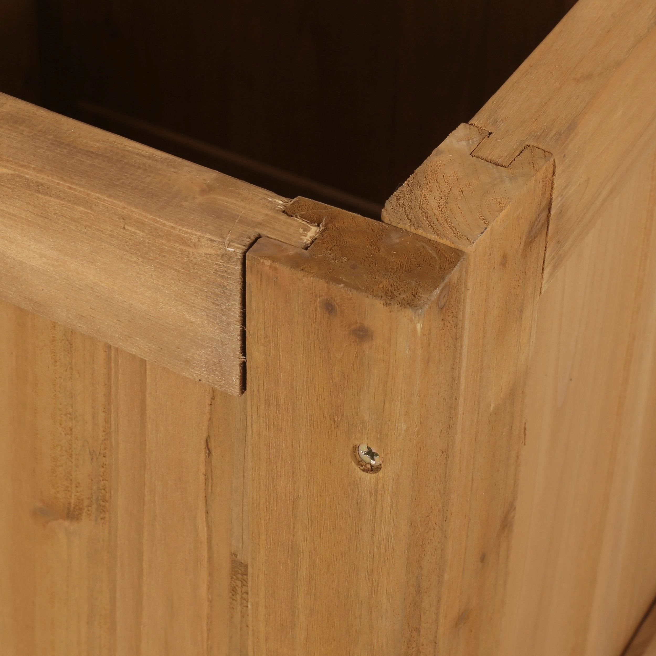 Outdoor Pine Wood Planter Bench - NH745513