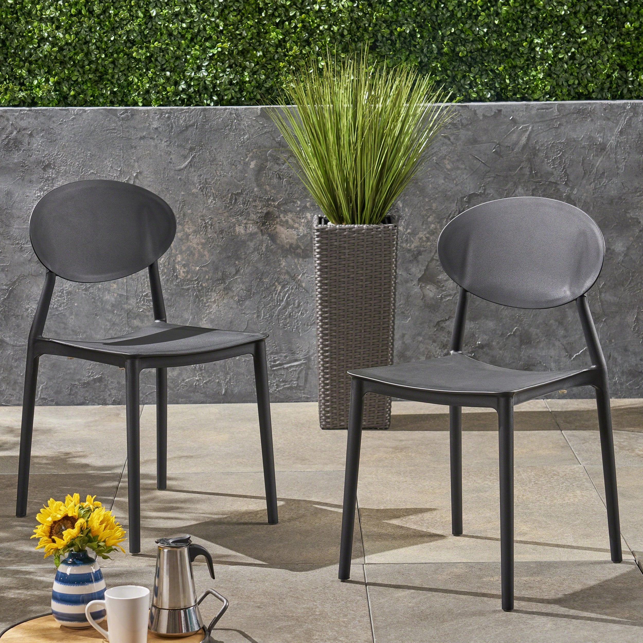 Outdoor Plastic Chairs (Set of 2) - NH315603 outdoor lounge chair, patio sofa