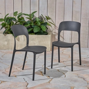 Outdoor Plastic Chairs (Set of 2) - NH615603 outdoor lounge chair, patio sofa