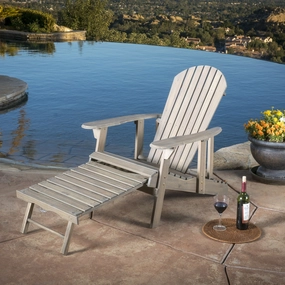 Outdoor Reclining Wood Adirondack Chair with Footrestst - NH256692 outdoor furniture, garden bench