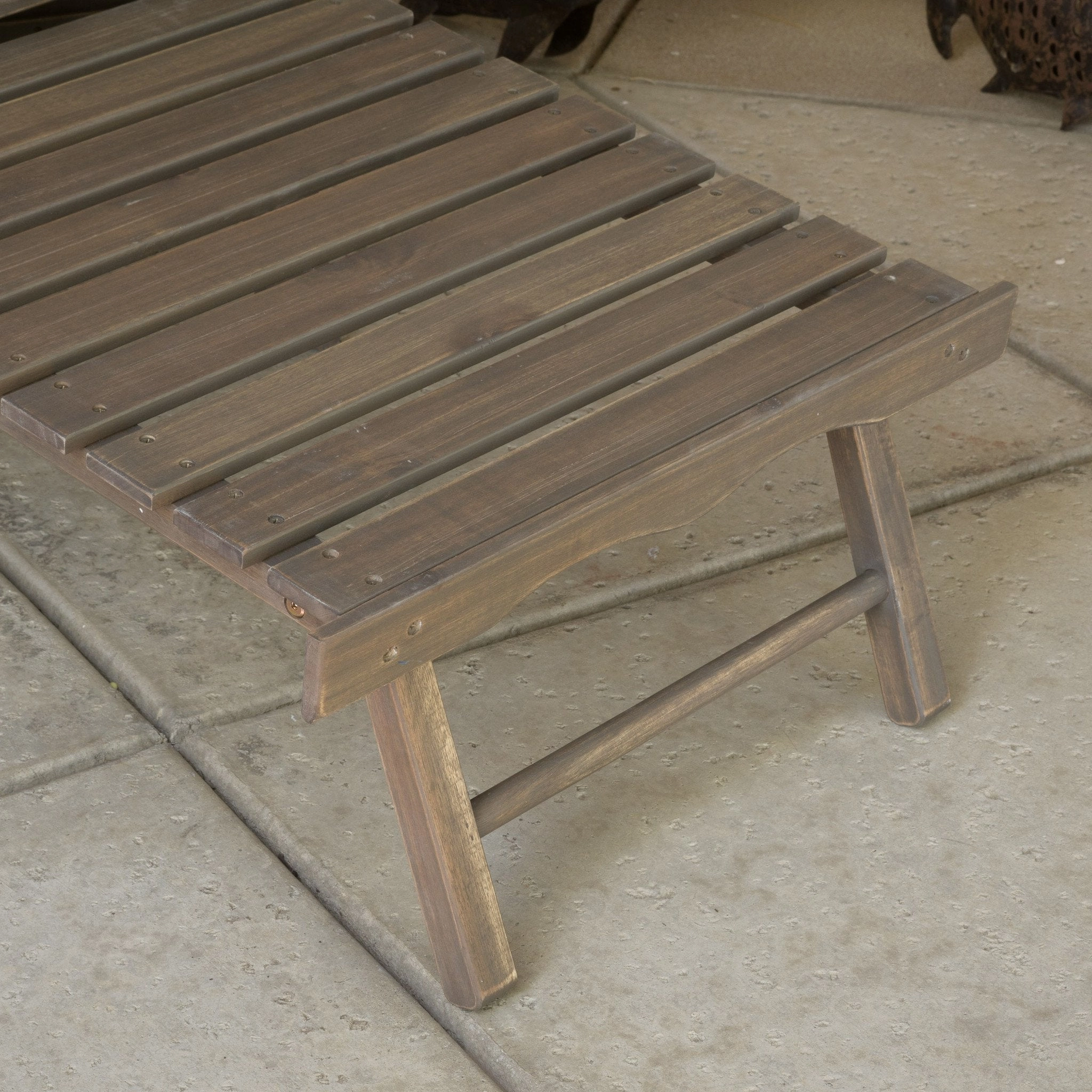 Outdoor Reclining Wood Adirondack Chair with Footrestst - NH256692