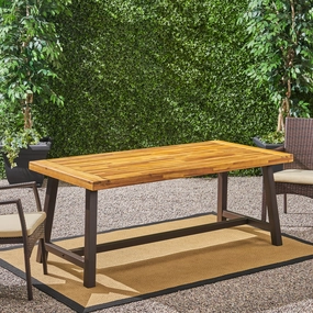 Outdoor Sandblast Finished Dining Table with Iron Legs - NH396203 outdoor lounge chair, patio sofa