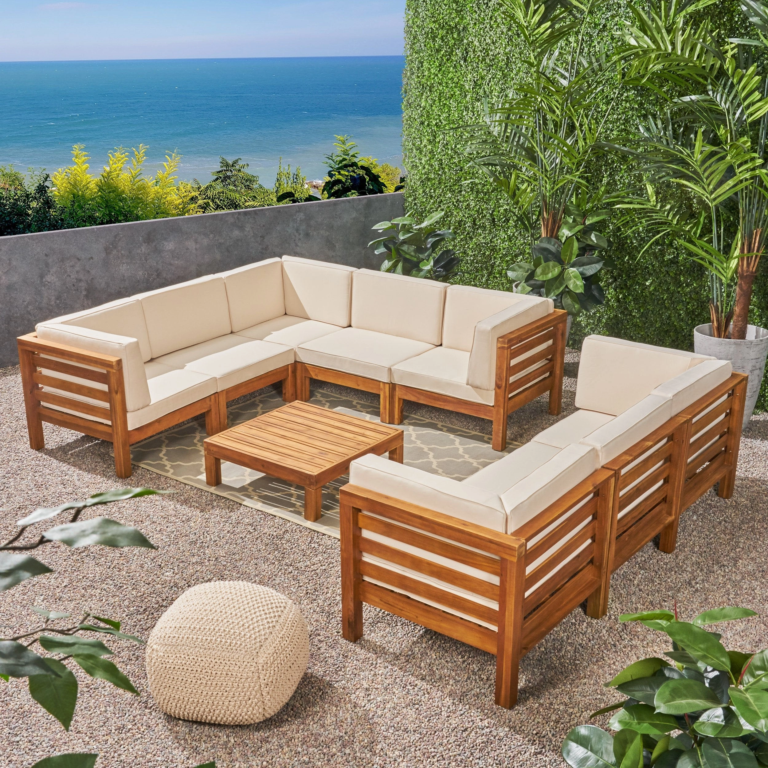Outdoor Sectional Sofa Set with Coffee Table - NH380703