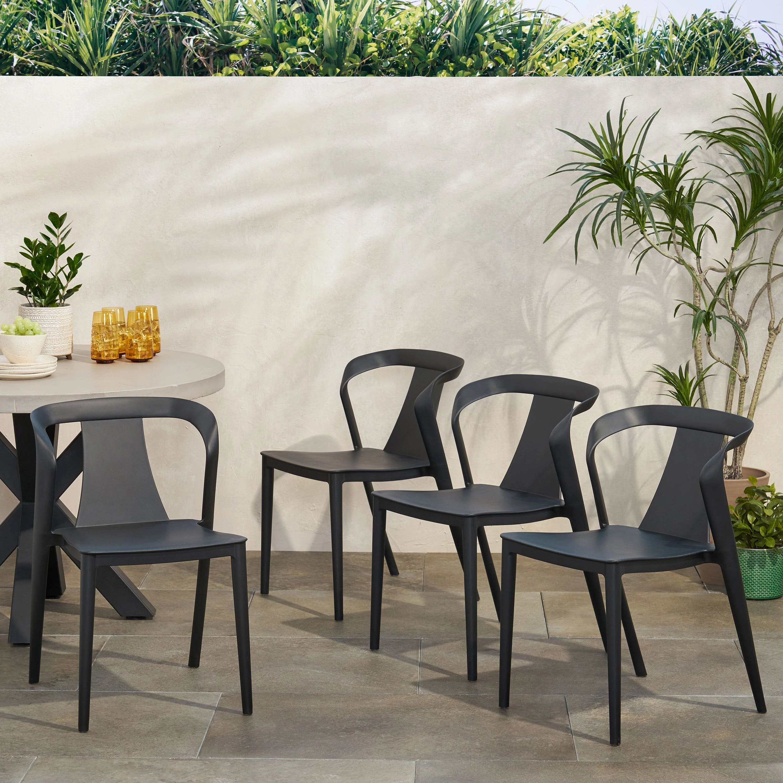 Outdoor Stacking Dining Chair (Set of 4) - NH271213 outdoor lounge chair, patio sofa