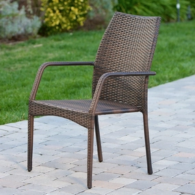 Outdoor Stacking Multi-Brown Wicker Chairs (Set of 2) - NH812832 outdoor lounge chair, patio sofa