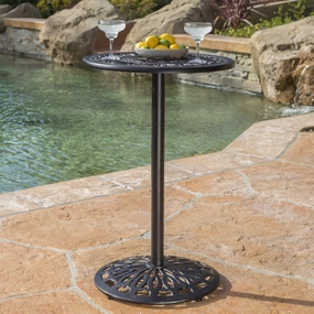 Outdoor Traditional Ornate Shiny Copper Metal Bar Table - NH435692 outdoor lounge chair, patio sofa