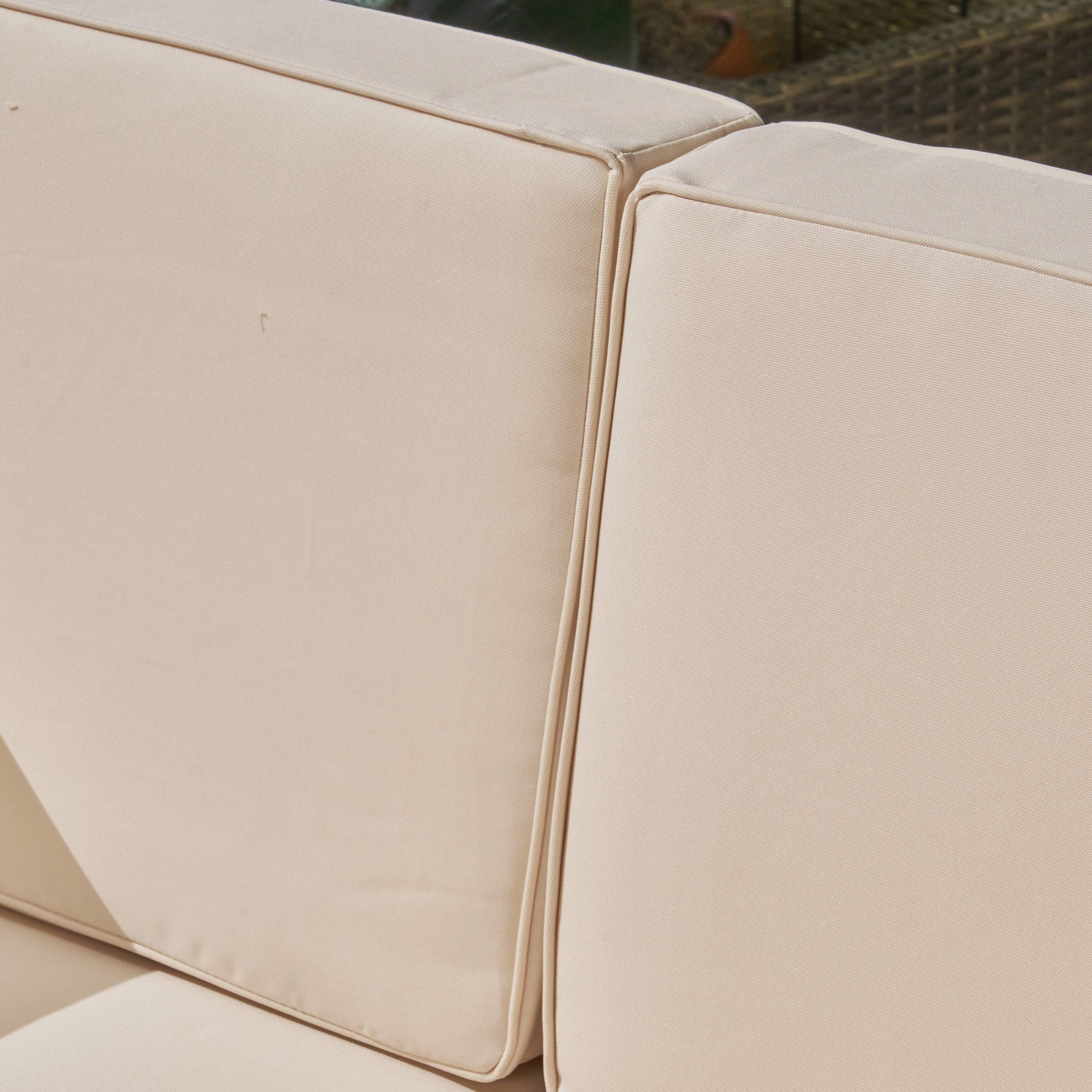 Outdoor V-Shaped Sectional Sofa Set with Fire Pit - NH960703