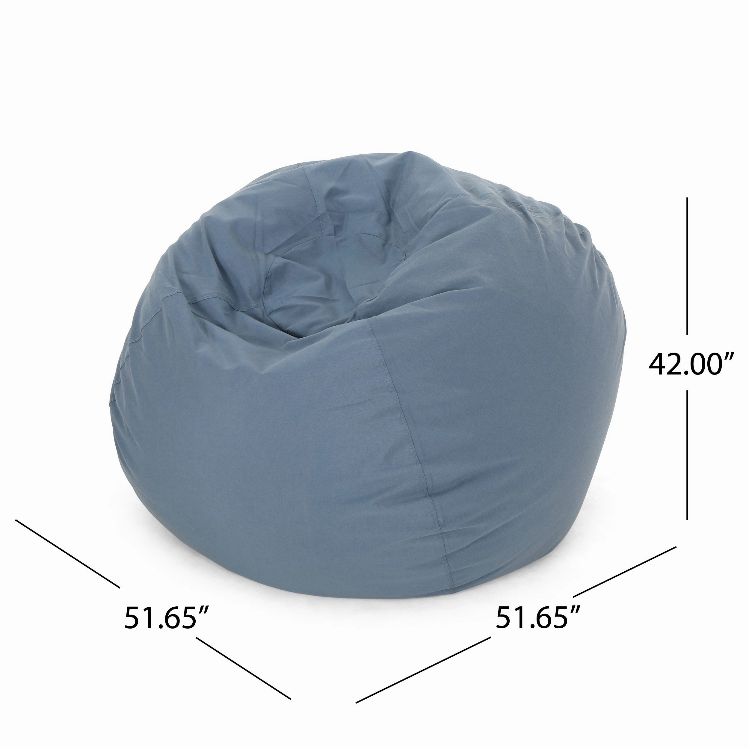 Outdoor Water Resistant 4.5 Bean Bag and 2 Ottoman Pouf Set - NH510803