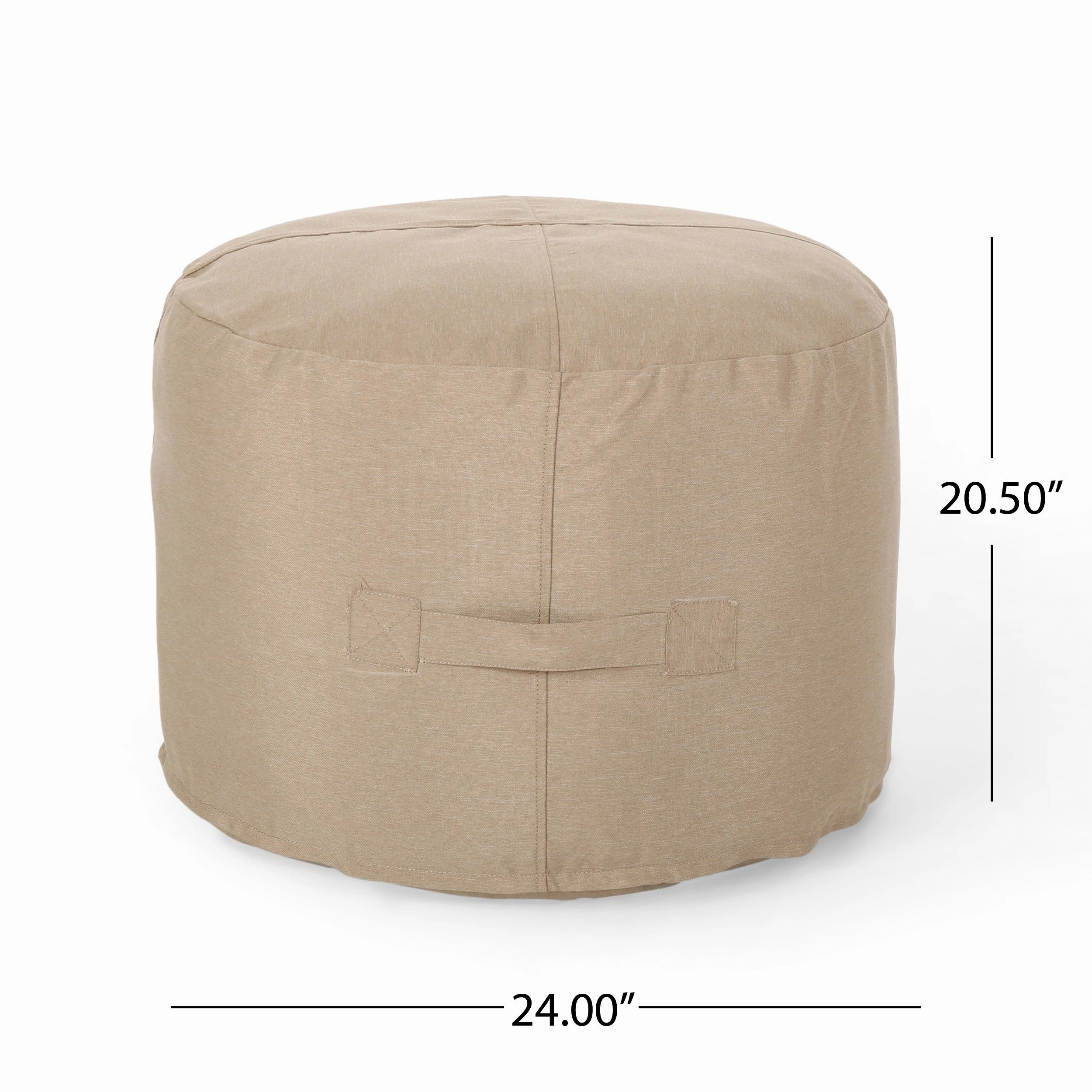 Outdoor Water Resistant 4.5 Bean Bag and 2 Ottoman Pouf Set - NH510803