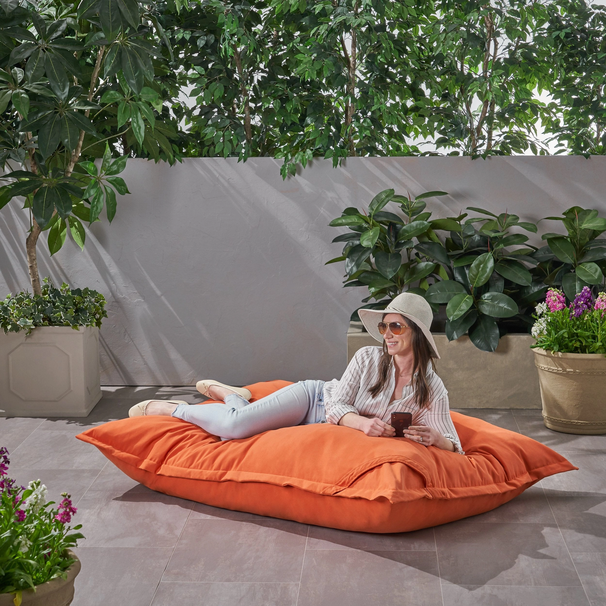 Outdoor Water Resistant 5.5X4 Lounger Bean Bag - NH820803