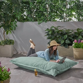 Outdoor Water Resistant 5.5X4 Lounger Bean Bag - NH820803 outdoor furniture, garden bench