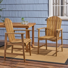 Outdoor Weather Resistant Acacia Wood Adirondack Dining Chairs (Set of 2) - NH989803 outdoor lounge chair, patio sofa