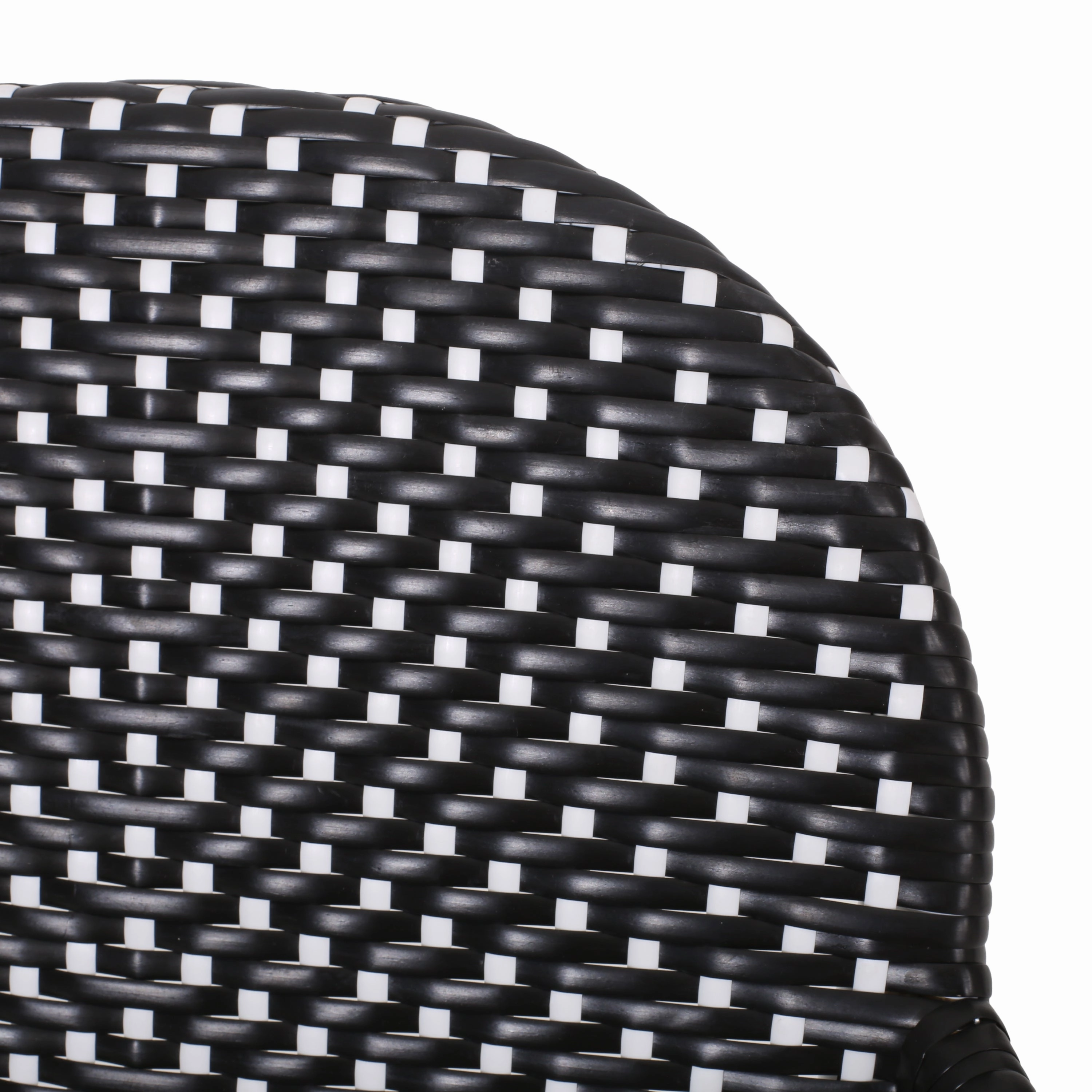 Outdoor Wicker and Aluminum French Barstools