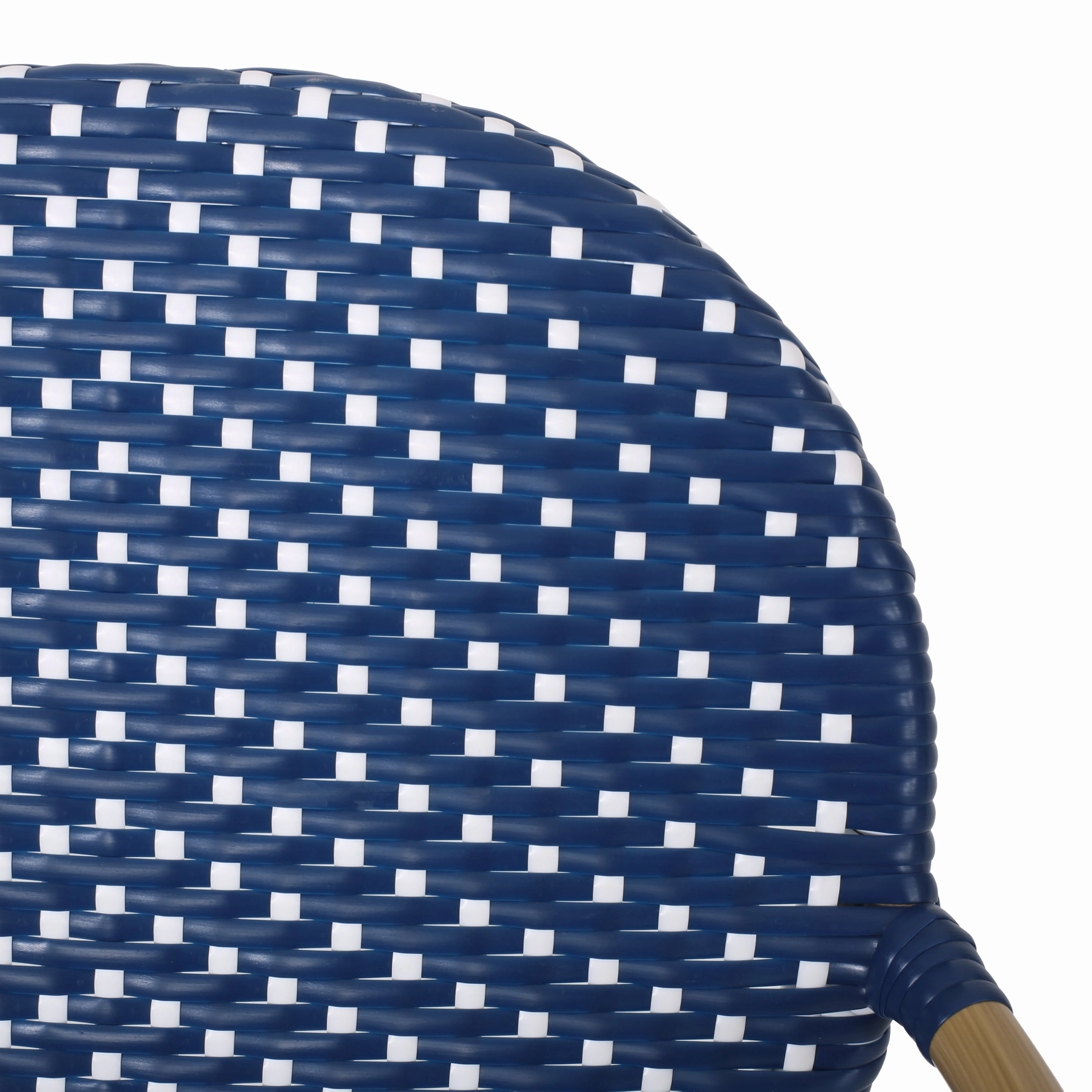 Outdoor Wicker and Aluminum French Barstools
