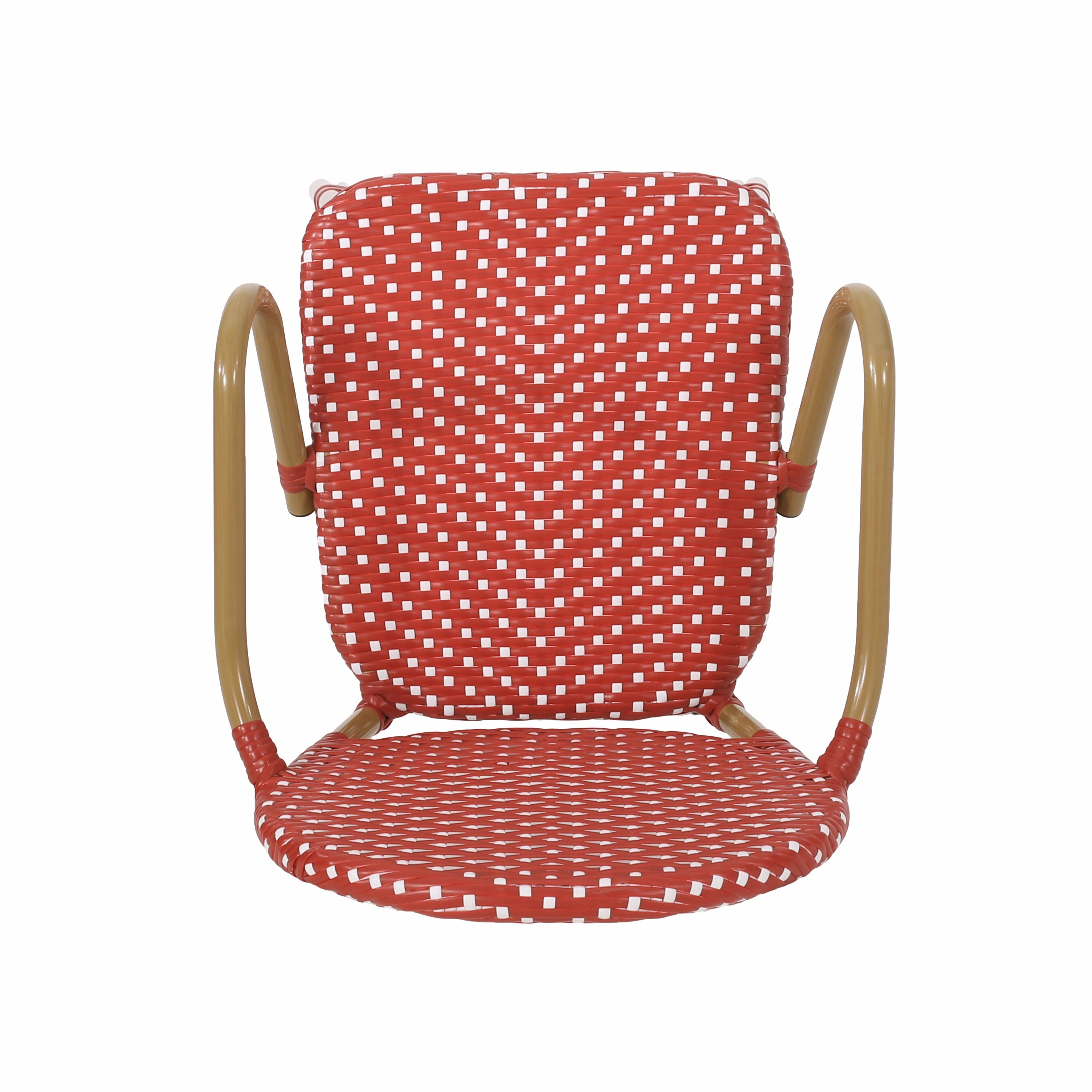 Outdoor Wicker and Aluminum French Barstools
