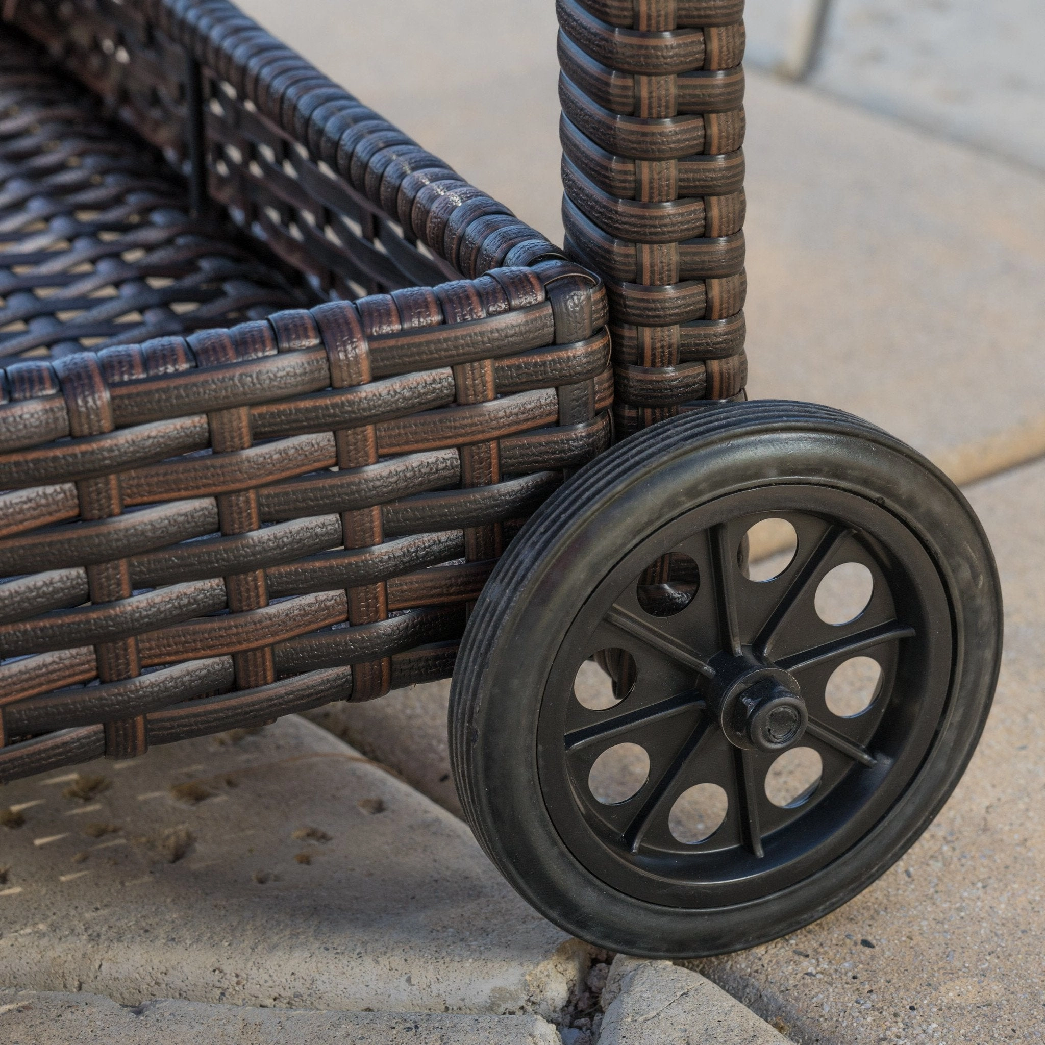 Outdoor Wicker Bar Cart - NH756592