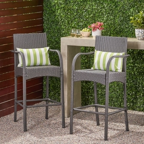 Outdoor Wicker Barstool Chair (Set of 2) - NH243113 outdoor lounge chair, patio sofa