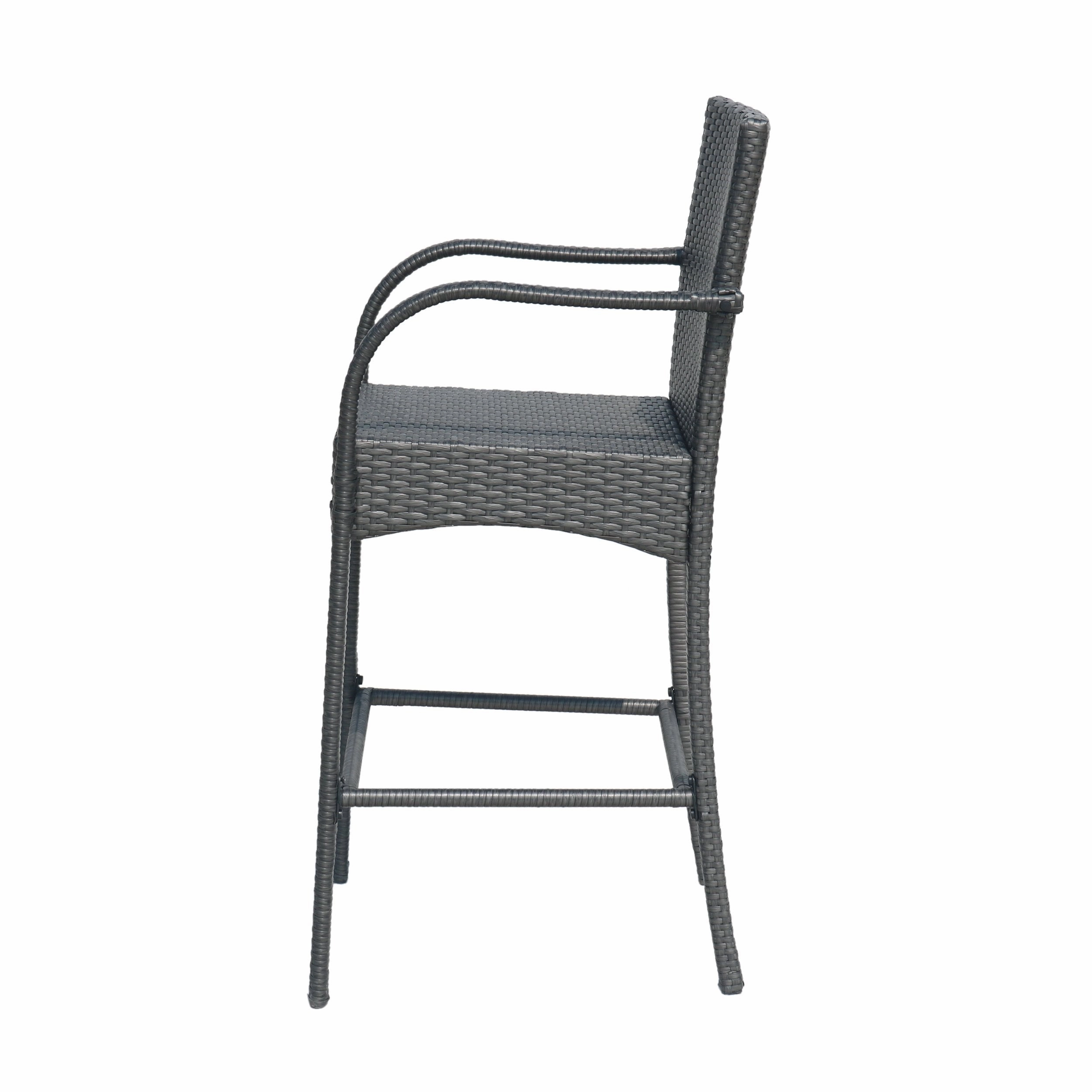 Outdoor Wicker Barstool Chair (Set of 2) - NH243113