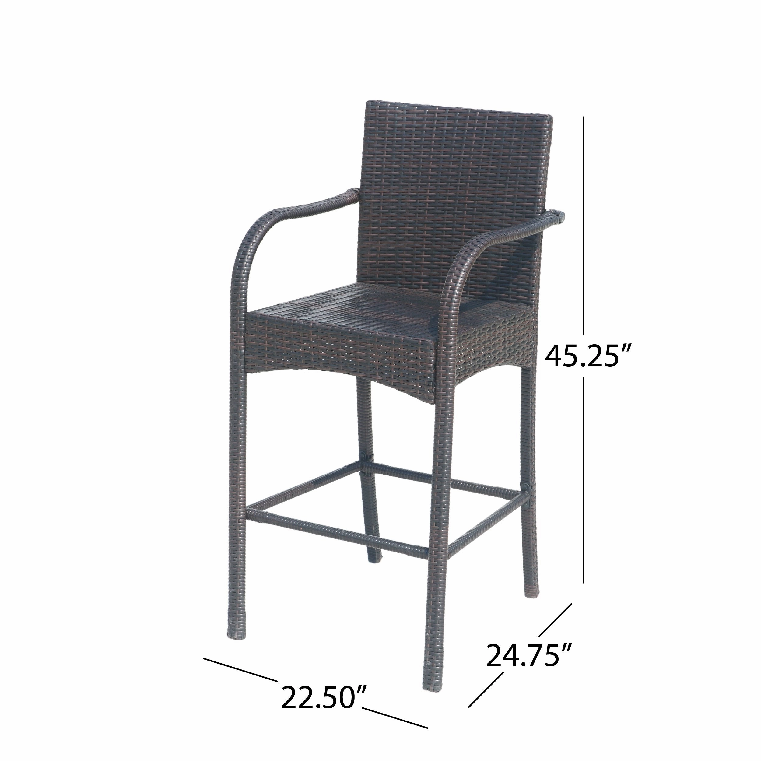 Outdoor Wicker Barstool Chair (Set of 2) - NH243113