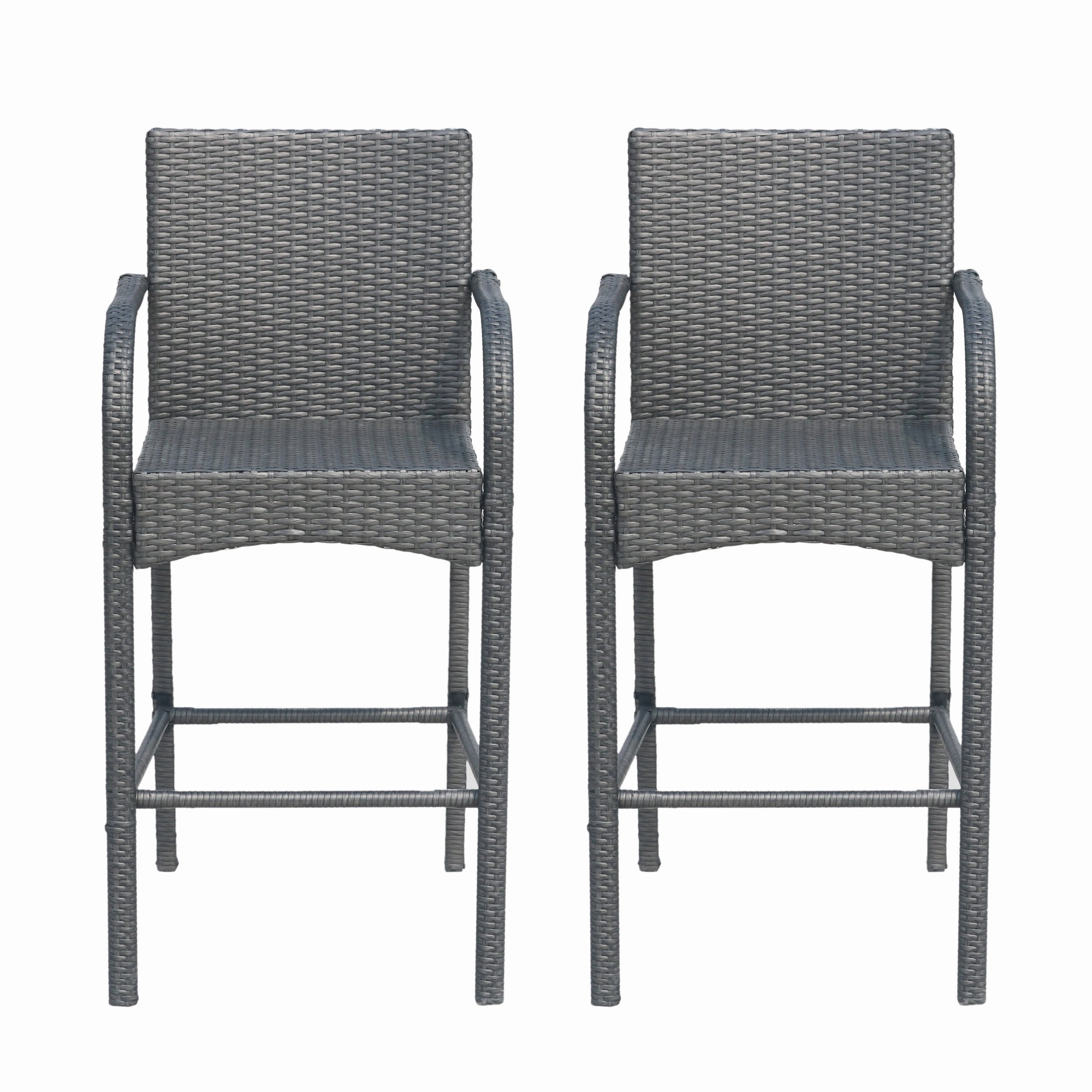 Outdoor Wicker Barstool Chair (Set of 2) - NH243113