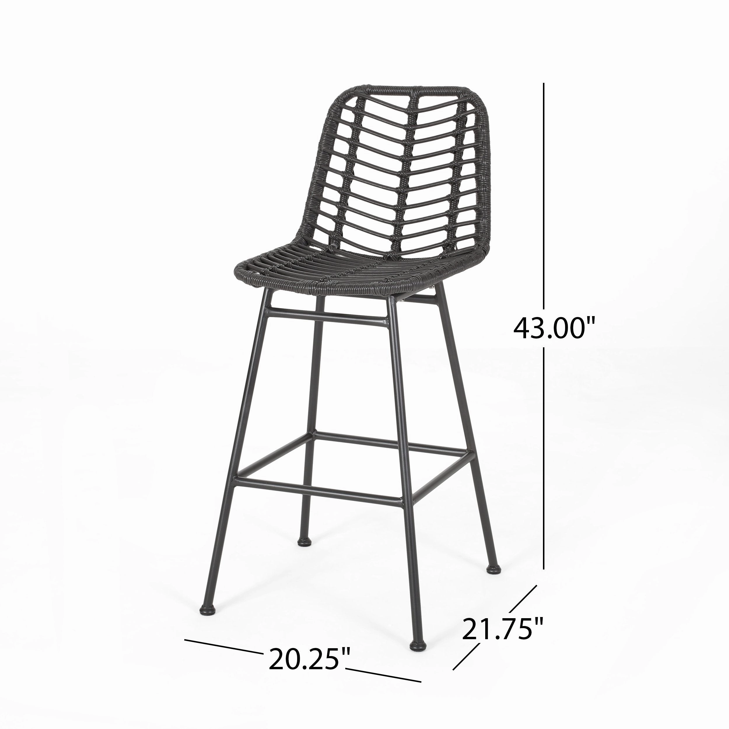 Outdoor Wicker Barstools (Set of 2) - NH189903