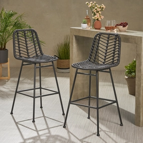 Outdoor Wicker Barstools (Set of 2) - NH189903 outdoor lounge chair, patio sofa