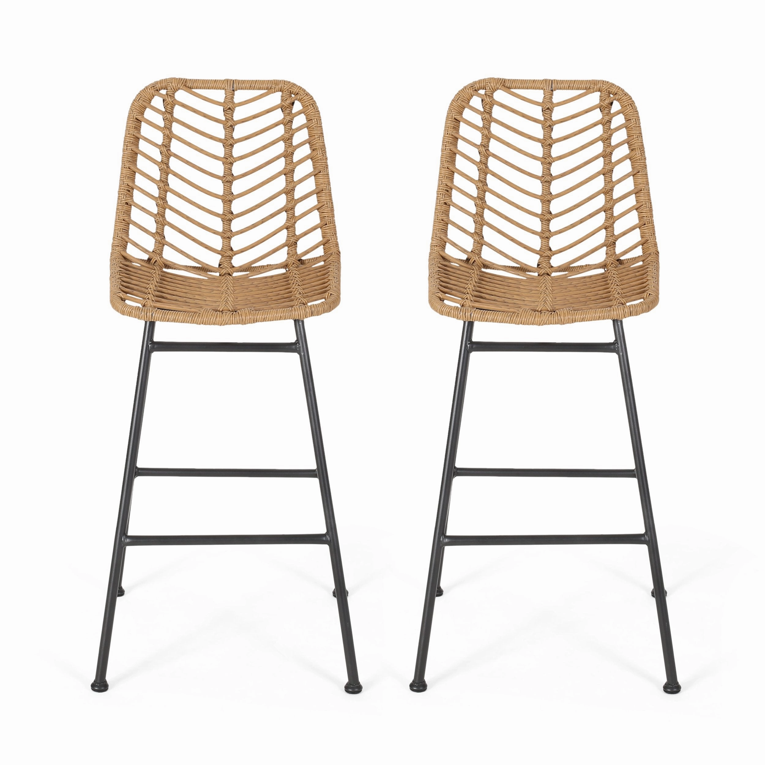 Outdoor Wicker Barstools (Set of 2) - NH189903