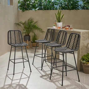 Outdoor Wicker Barstools (Set of 4) - NH750013 outdoor lounge chair, patio sofa