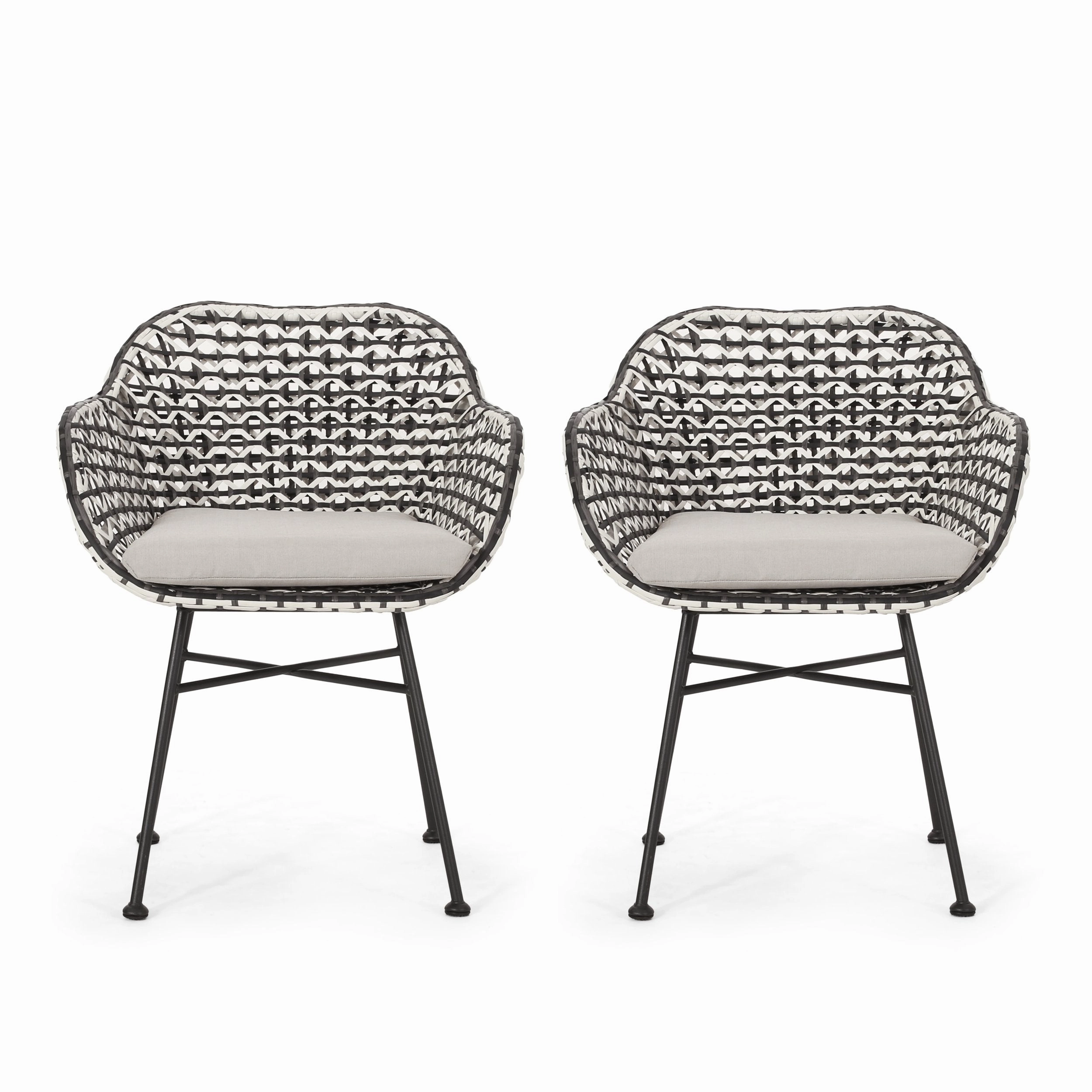 Outdoor Wicker Chair with Cushion (Set of 2) - NH996313 outdoor lounge chair, patio sofa