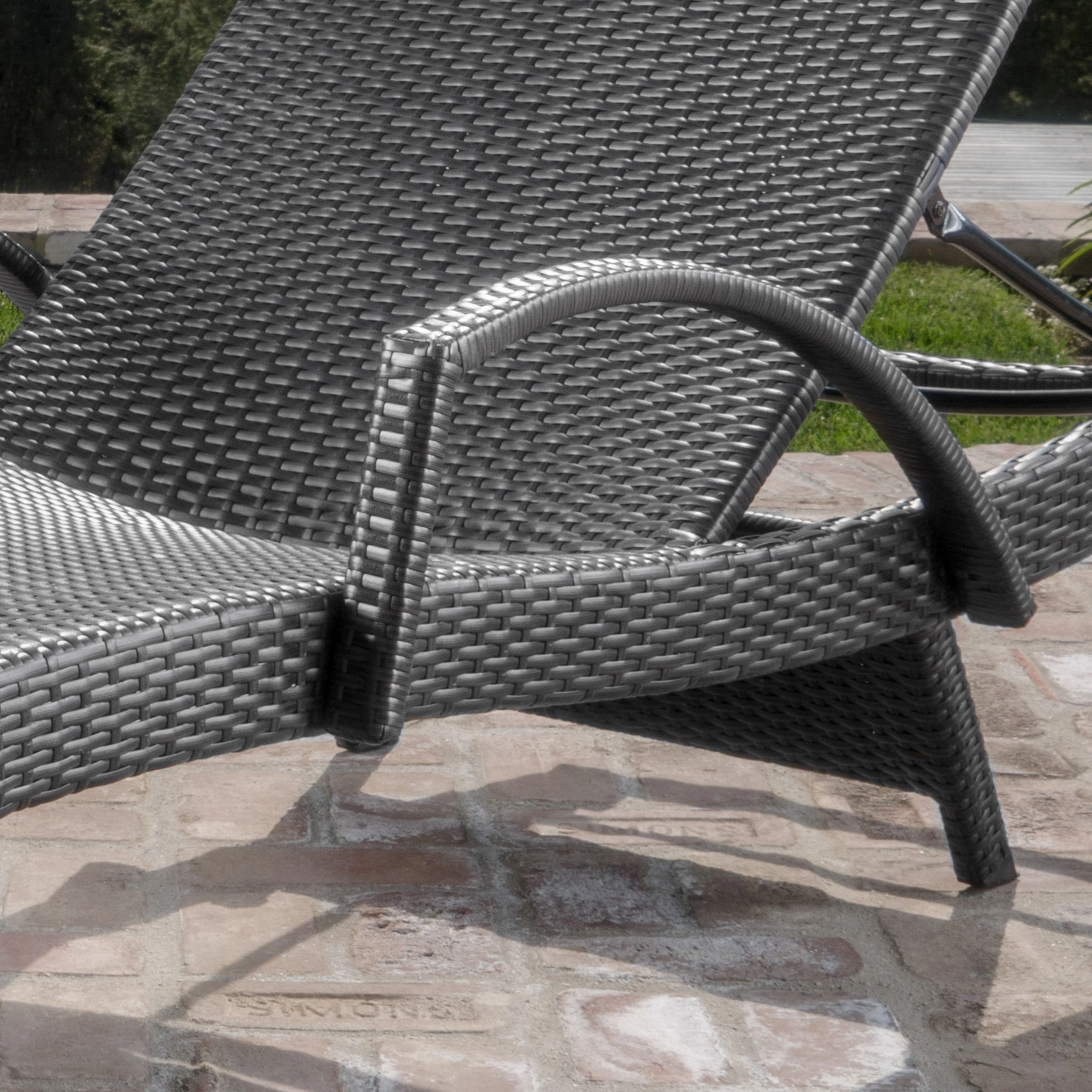 Outdoor Wicker Chaise Lounges w/ Water Resistant Cushions (Set of 2) - NH899003