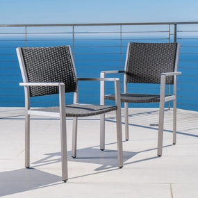 Outdoor Wicker Dining Chairs w/ Aluminum Frame (Set of 2) - NH163003 outdoor lounge chair, patio sofa