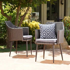 Outdoor Wicker Dining Chairs with Water Resistant Cushion (Set of 2) - NH625103 outdoor lounge chair, patio sofa