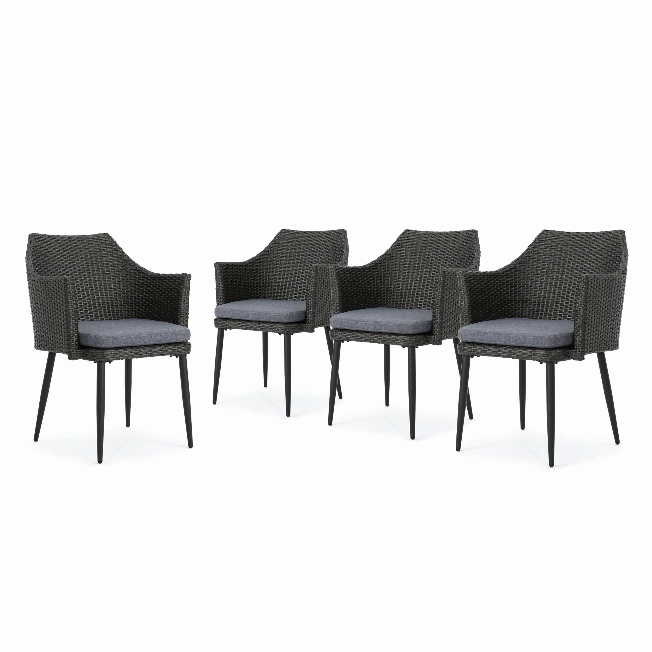 Outdoor Wicker Dining Chairs with Water Resistant Cushions (Set of 4) - NH468303 outdoor lounge chair, patio sofa