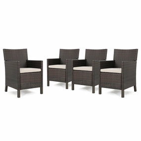 Outdoor Wicker Dining Chairs with Water Resistant Cushions (Set of 4) - NH758303 outdoor lounge chair, patio sofa