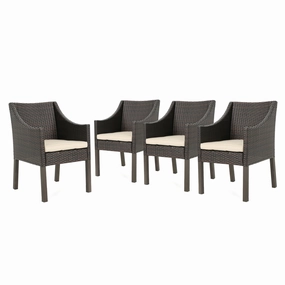 Outdoor Wicker Dining Chairs with Water Resistant Cushions (Set of 4) - NH958303 outdoor lounge chair, patio sofa