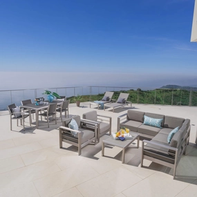 Outdoor Wicker Dining Set w/ Sofa Set, Club Chairs, & Lounges - NH284003 outdoor furniture, garden bench
