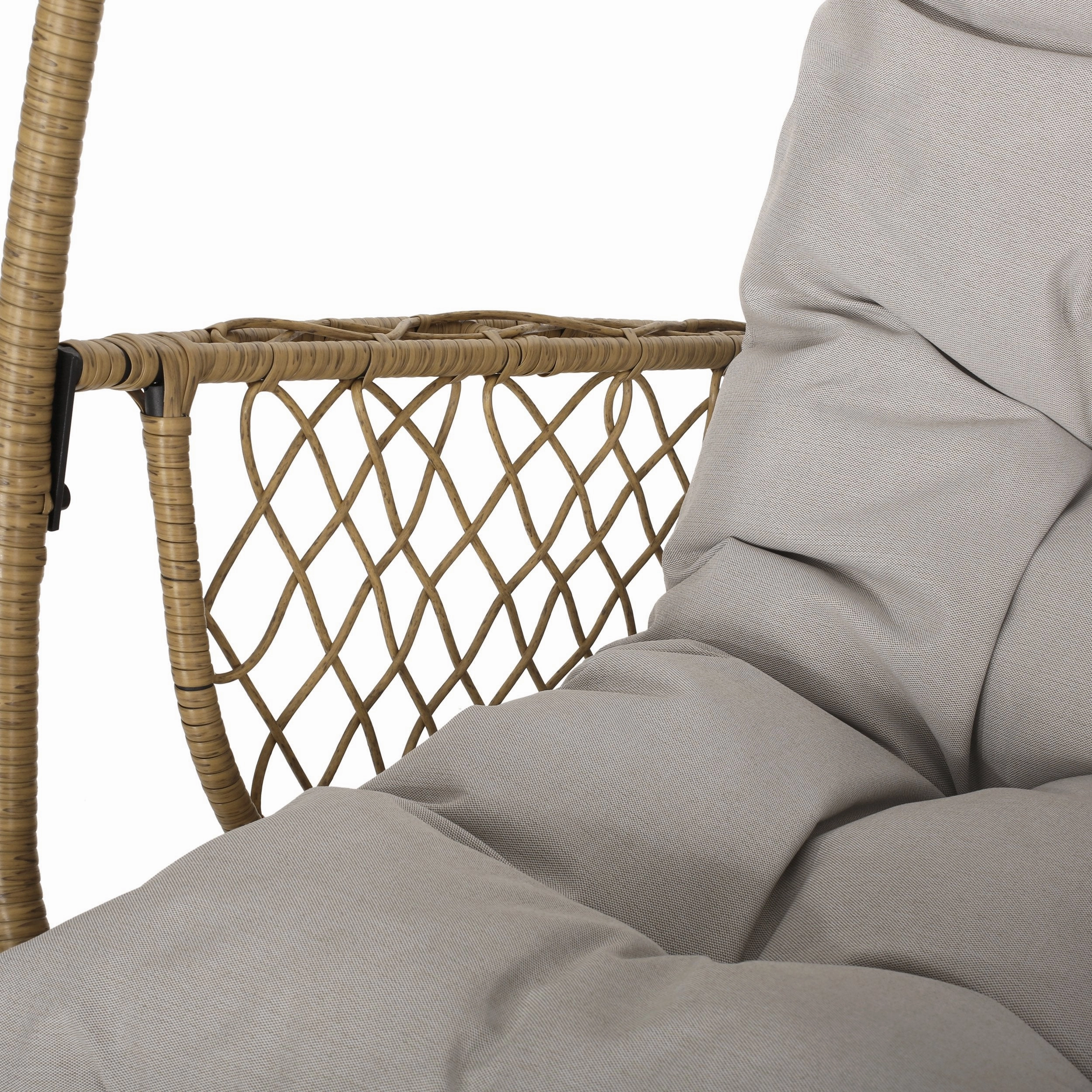 Outdoor Wicker Hanging Basket / Egg Chair with Stand - NH168113
