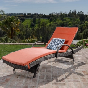 Outdoor Wicker Lounge with Arms with Water Resistant Cushion - NH551003 patio umbrella, gazebo
