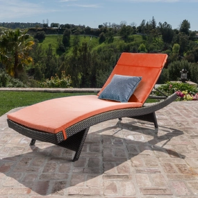 Outdoor Wicker Lounge with Water Resistant Cushion - NH151003 patio umbrella, gazebo