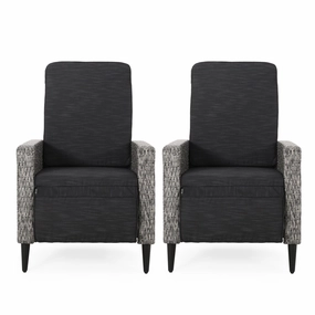 Outdoor Wicker Recliners, Set of 2 - NH509313 outdoor furniture, garden bench