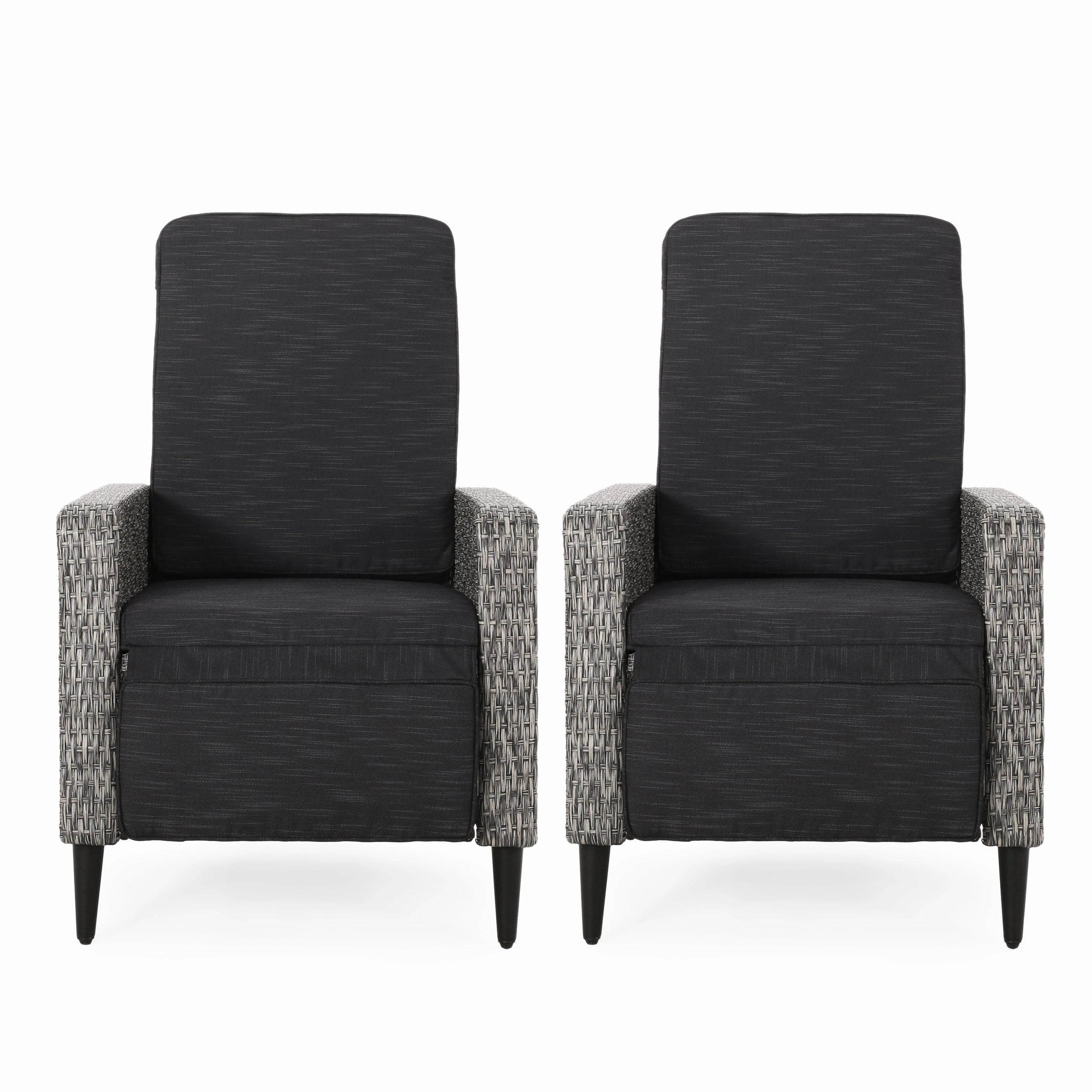Outdoor Wicker Recliners, Set of 2 - NH509313 outdoor furniture, garden bench