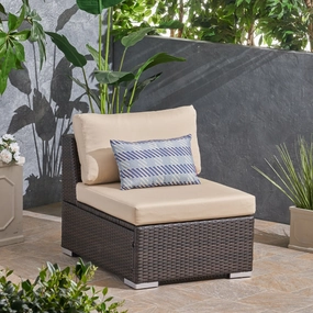 Outdoor Wicker Sectional Sofa Seat w/ Cushions - NH040103 outdoor furniture, garden bench
